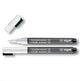 Merkloos sans marque sigel krijtstift - wit - ronde punt 1-2 mm - 2 stuks - si-ba178