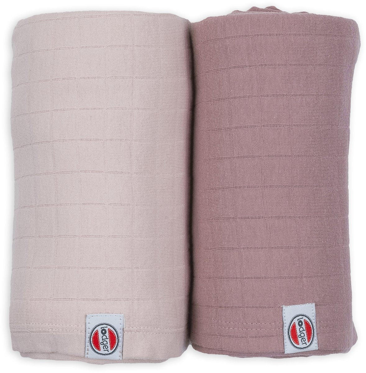 Fasce Lodger - panni idrofili - rosa viola - 110x110 cm - 2 pezzi - cotone biologico - pannolino idrofilo