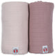 Fasce Lodger - panni idrofili - rosa viola - 110x110 cm - 2 pezzi - cotone biologico - pannolino idrofilo