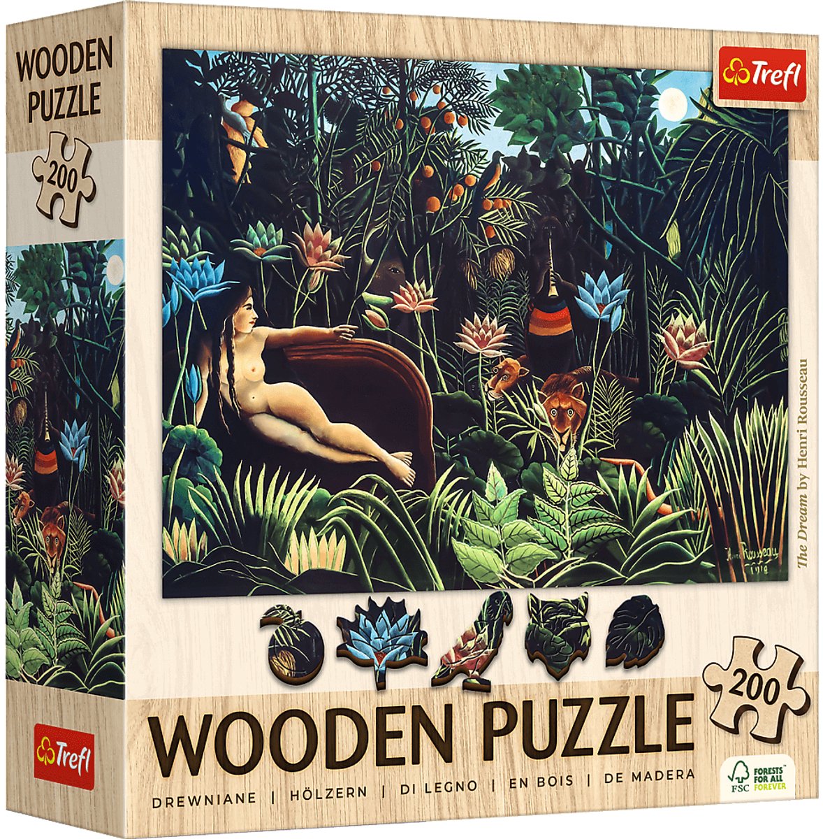 Puzzle in legno Trefl Art Henri Rousseau Puzzle da 200 pezzi.