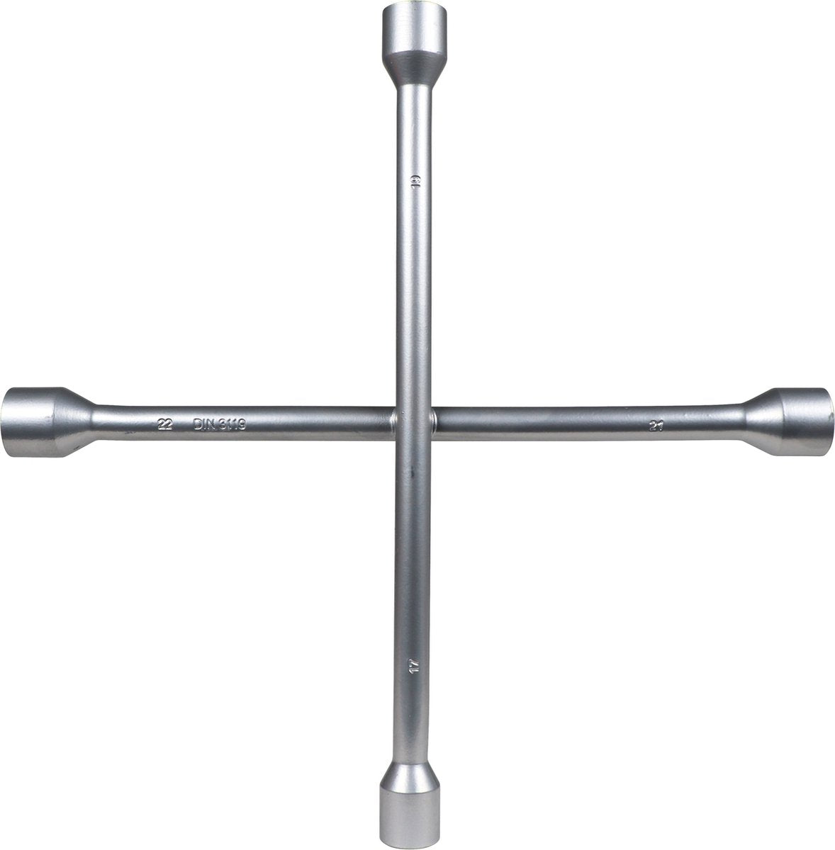 Chiave a croce Carpoint – 17 19 21 22 mm – tutta in acciaio – 35 x 35 cm – ideale per il cambio gomme – altamente affidabile