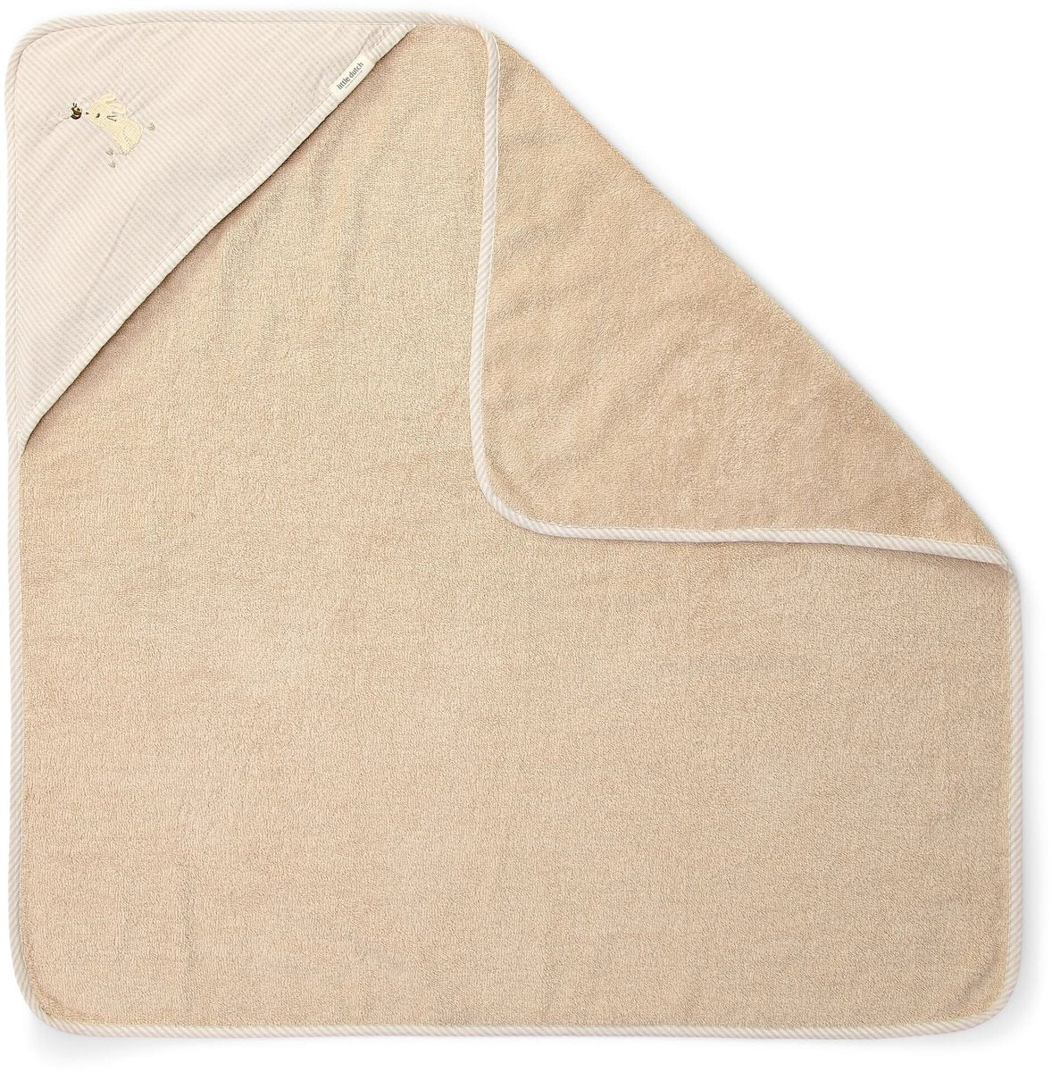 Little dutch badcape - beige - 75 x 75 - newborn naturals - baby bunny