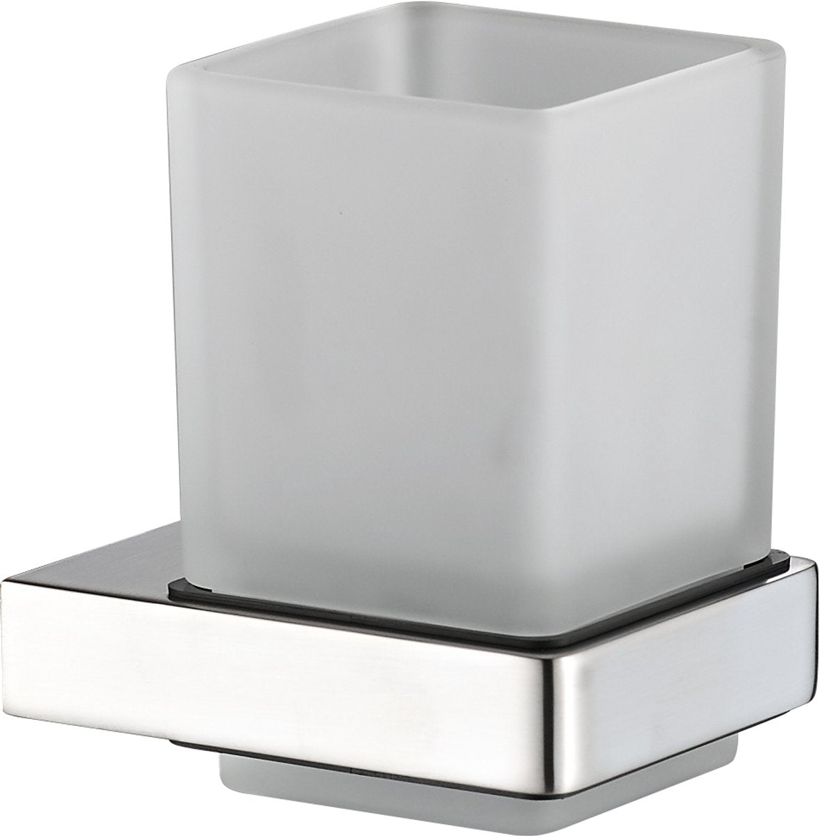Plieger altea glashouder – bekerhouder badkamer - wandmontage – geborsteld chroom