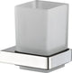Plieger altea glashouder – bekerhouder badkamer - wandmontage – geborsteld chroom