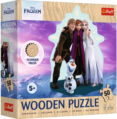 Trefl disney frozen 2 hout houten legpuzzel - 50 stukjes - vanaf 4 jaar