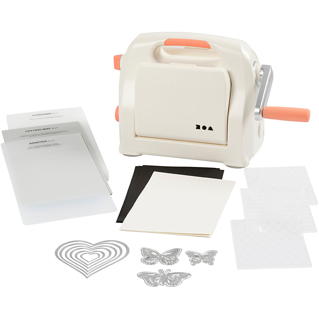Creativ company cutting and embossing machine starter set, a5, sheet 155x210 mm, 1 set