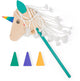 BS Toys Caballito de madera con diseño de unicornio - 4 piezas