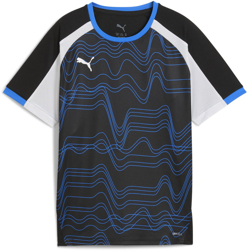 Maglia sportiva unisex Puma individualliga graphic jersey jr - nero-bianco-blu ultra