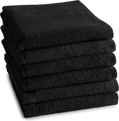 Ddddd - logo - 6x kitchen towel - set of 6 pieces - cotton - kitchen towels - 50x55 cm - black