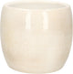 Maceta decorativa de mica - beige - cerámica - 16 x 14 cm - maceteros de interior