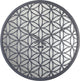 Nexttime - orologio da parete - 50 cm - specchio in legno - grigio - 'bella mirror'