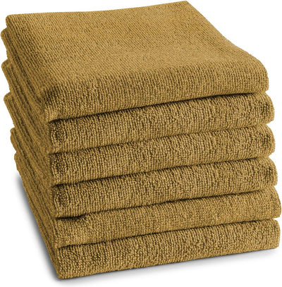 Ddddd - 6x kitchen towel - logo - 50x55 cm - ocher yellow - set of 6 pieces