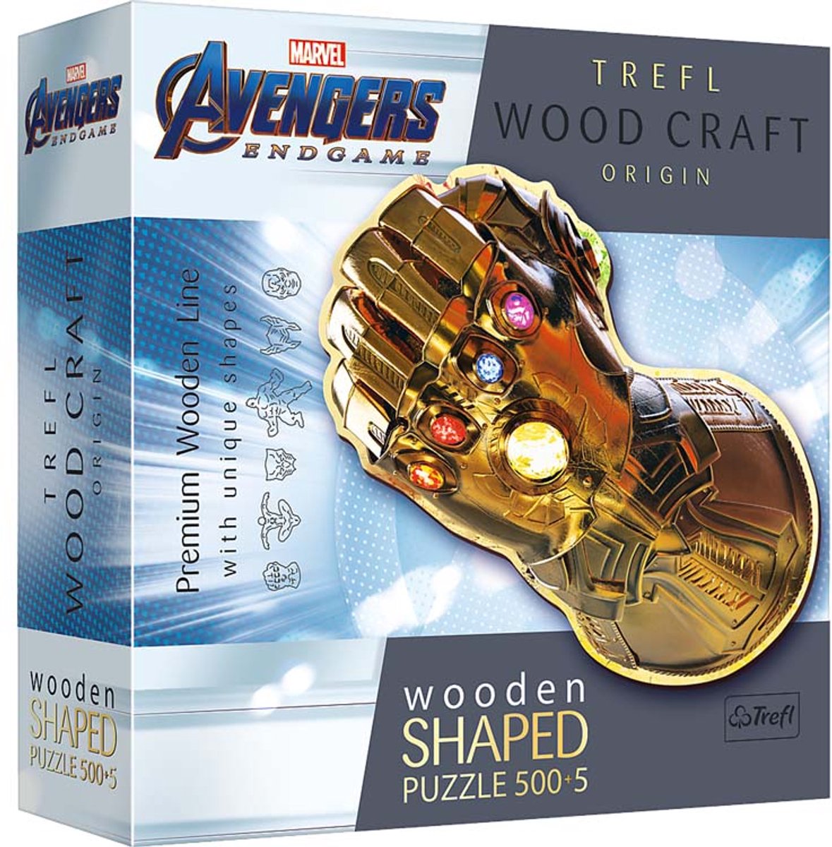 Trefl puzzle Infinity Gauntlet Marvel Heroes 500+5 pezzi di legno.