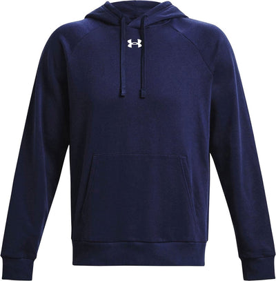 Under armour ua rival polar sudadera con capucha suéter deportivo para hombre - azul marino - blanco