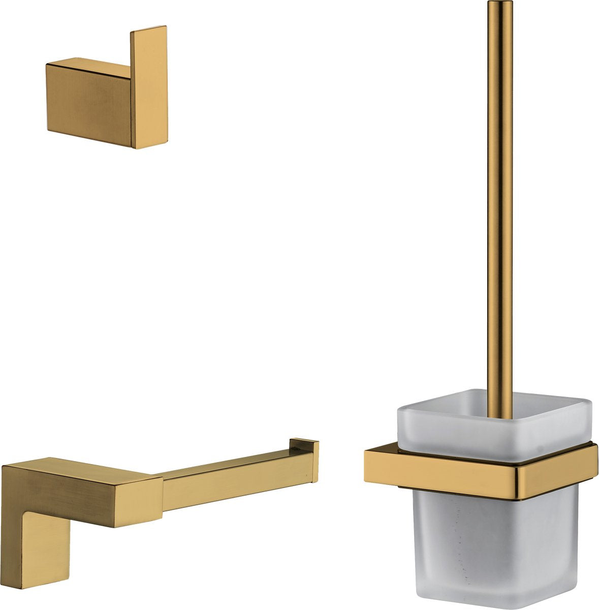Plieger altea toiletset – wandmontage – compleet – geborsteld goud