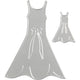 Fustella da taglio e goffratura Creativ company, abito, dimensioni 27x35+26x90 mm, 1 pezzo