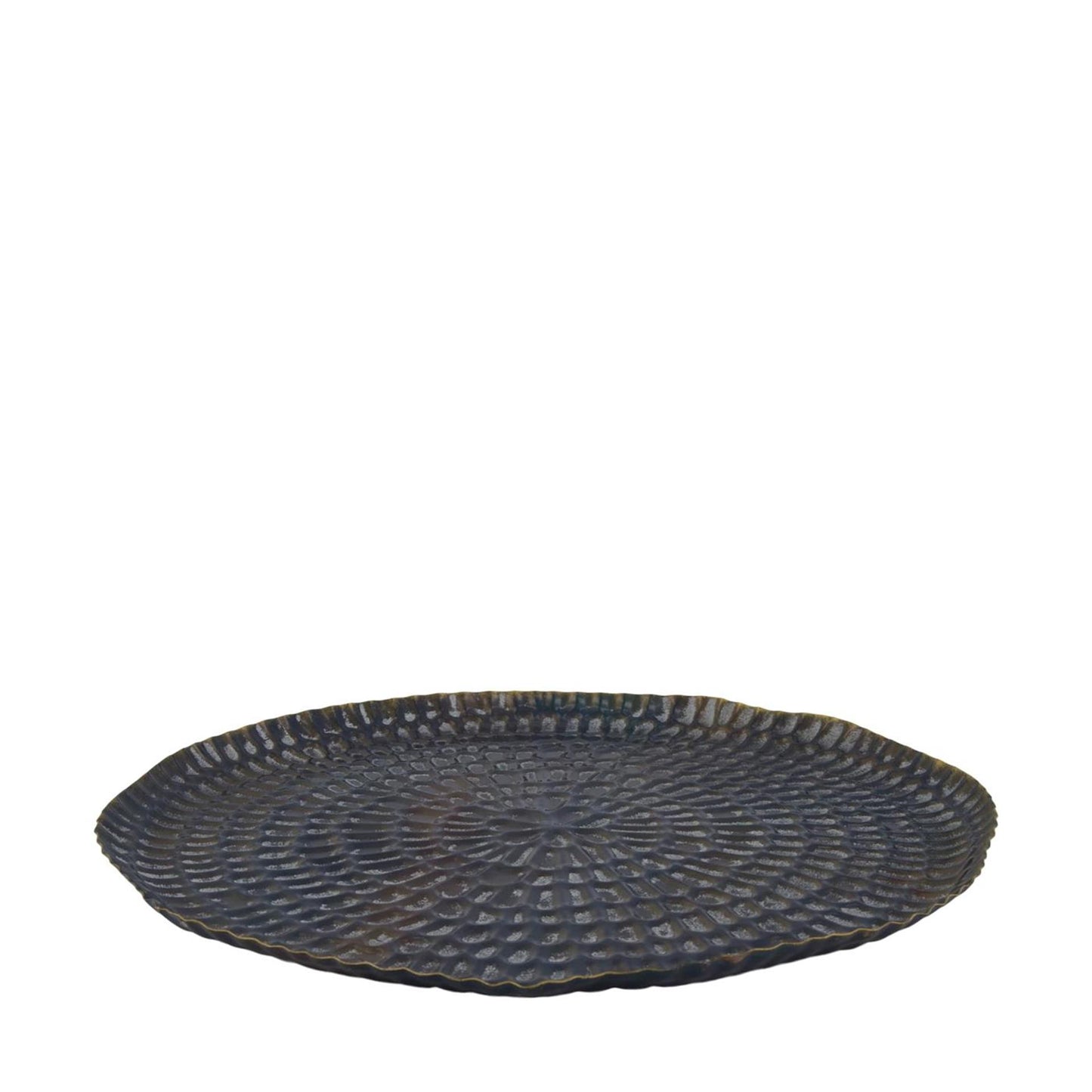 Dijk natural collections bandeja metal negro oro ø38cm