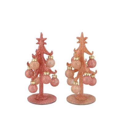 Arbol de navidad brillante nude 15cm 2 surtidos