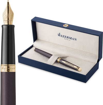 Waterman hemisphère fountain pen | the subtle version | lava black | stainless steel fine nib | with gift box