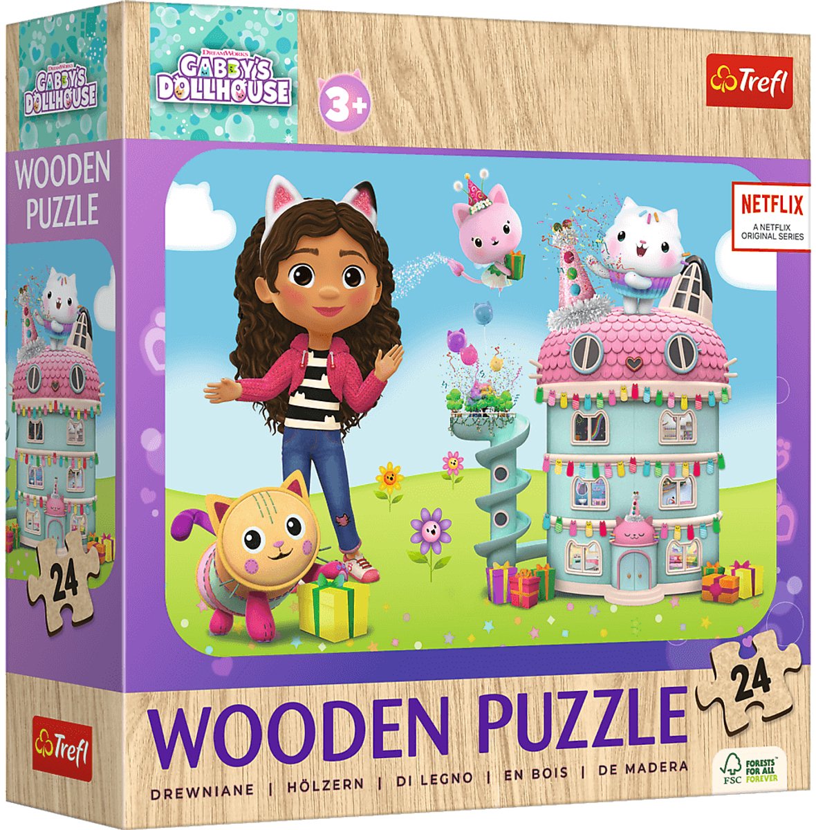 Trefl puzzle in legno casa delle bambole di Gabby - allegra gabby e amici.