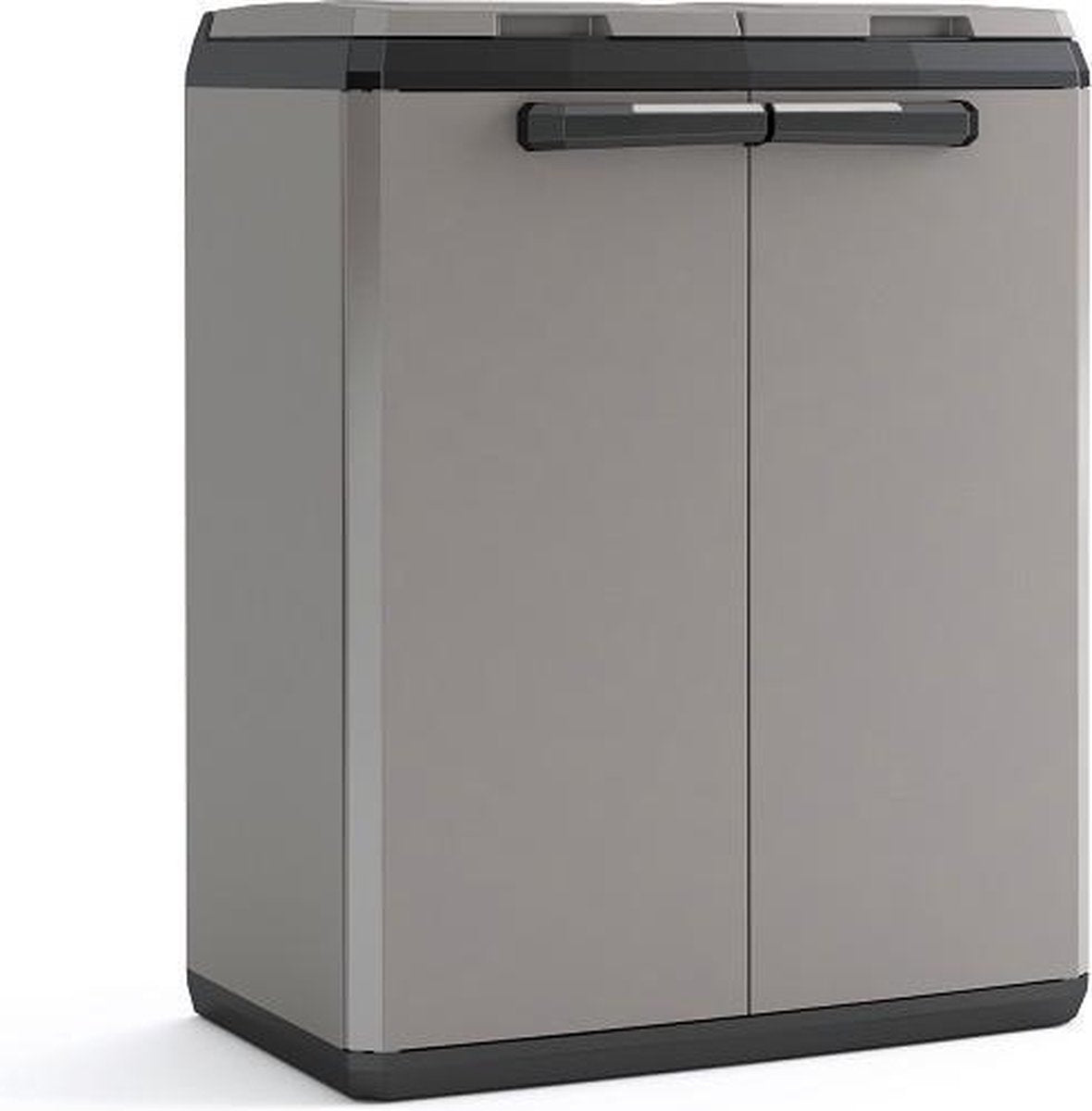 Keter split basic recycling system - 68x39x85 cm - donker grijs zwart