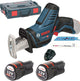 Bosch professional gsa 12v-14 reciprozaag - met 2x 12v accu en lader