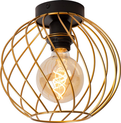 Lucide danza - lampada da soffitto (lampada da soffitto) - ø 25 cm - 1xe27 - ottone oro opaco