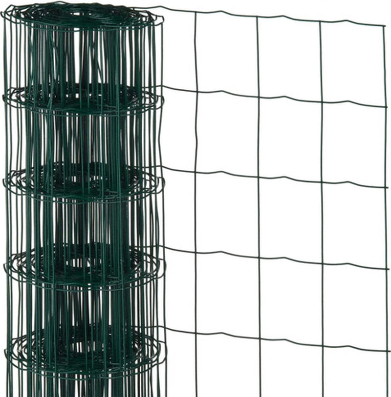 Naturaleza - malla de acero galvanizado - 1 x 10 m - verde - malla de 100 x 75 mm