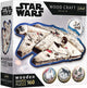 Trefl - rompecabezas - 160 rompecabezas con formas de madera - halcón milenario lucasfilm star wars fsc mix 70%