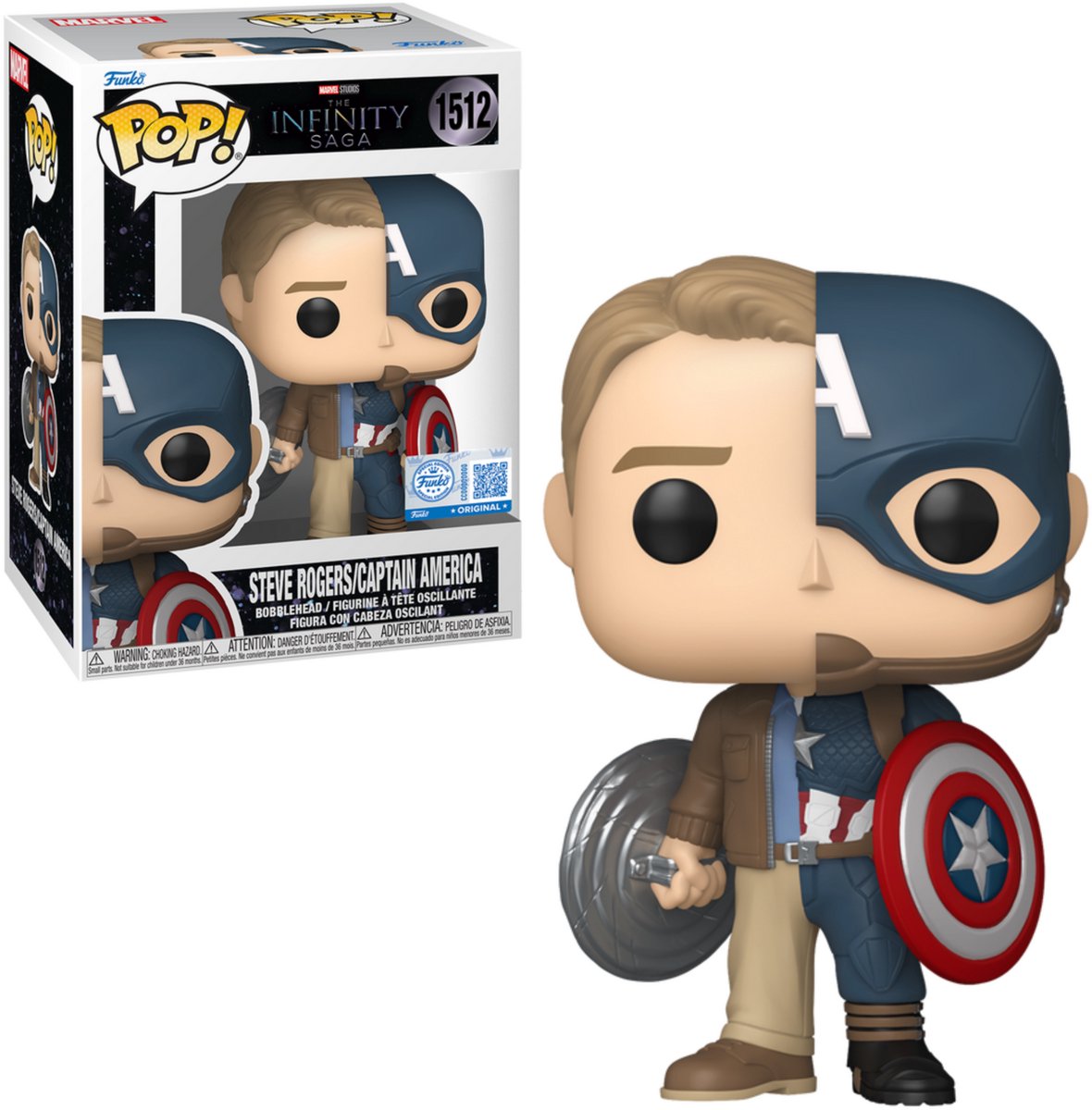 Funko pop! marvel infinity saga - steve rogers captain america #1512 special edition exclusive