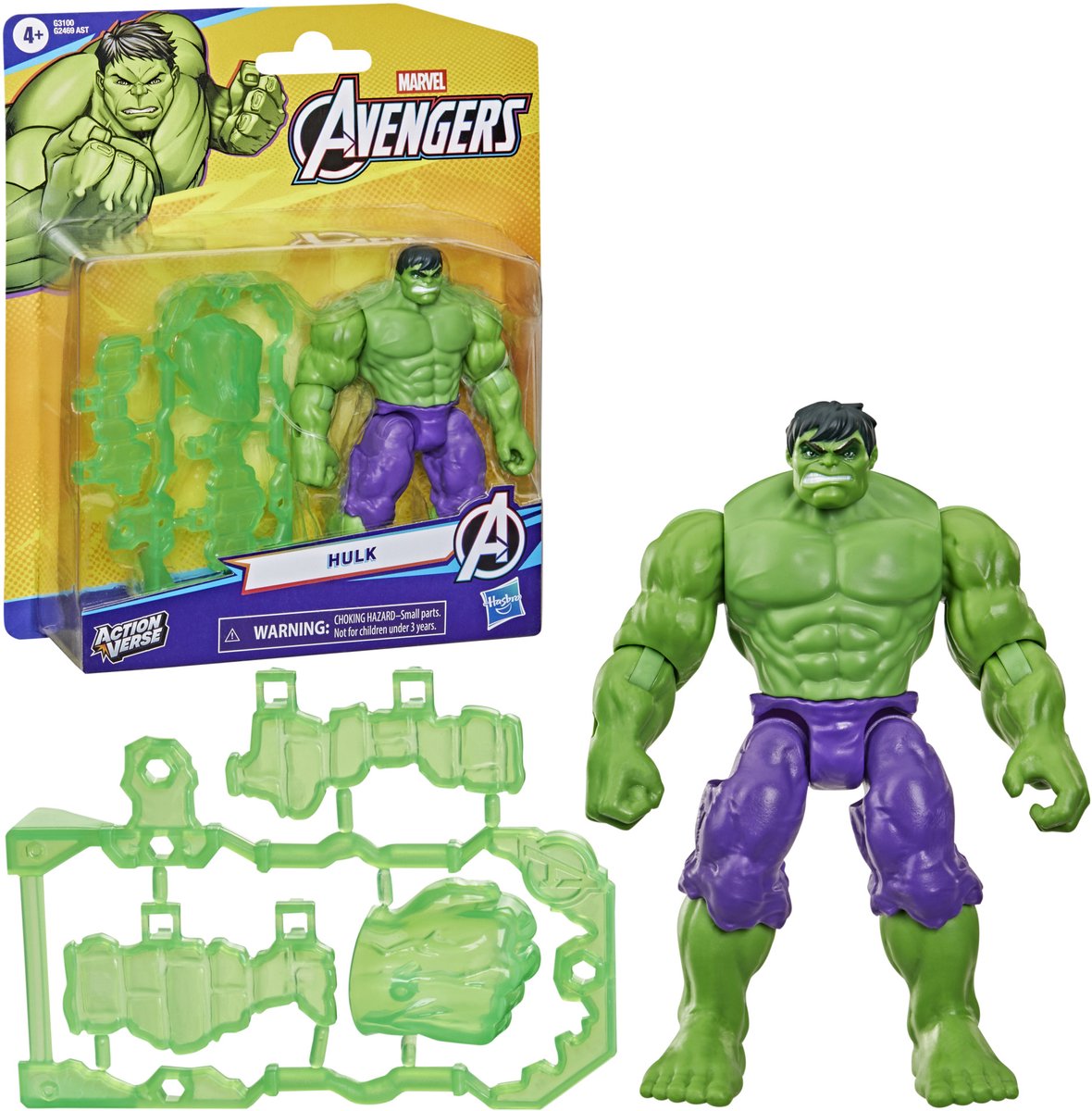 Marvel Vengadores Actionverse Hulk - figura de acción 11cm