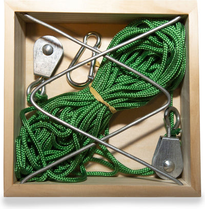 Kikkerland huckleberry cable transport haz tu propio kit de construcción diy de transporte por cable para jugar al aire libre