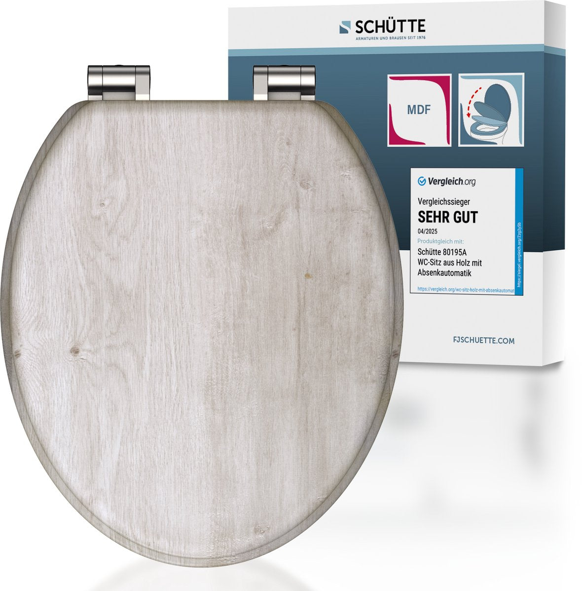 Schütte Schütte toilet seat with soft-close light Wood MDF