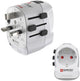 Hama skross by reisstekker - world travel pro - eur (type e,f) naar world - 1x usb-a, 1x usb-c pd - wit