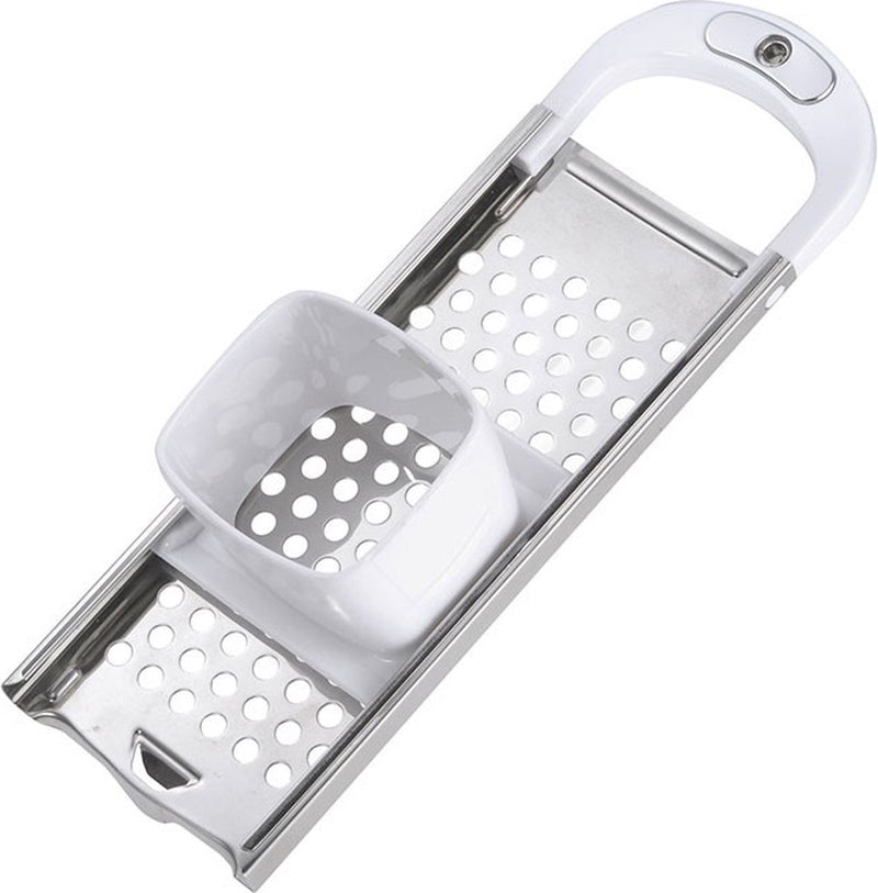 Westmark hobel per spaetzle con cursore per pasta, affettatrice per spaetzle adatta per pentole fino a ø 24, plastica in acciaio inossidabile, pomello, bianco argento, 61122270