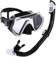 Atlantis borneo combo - snorkelset - duikbril - snorkel - volwassenen - zwart wit