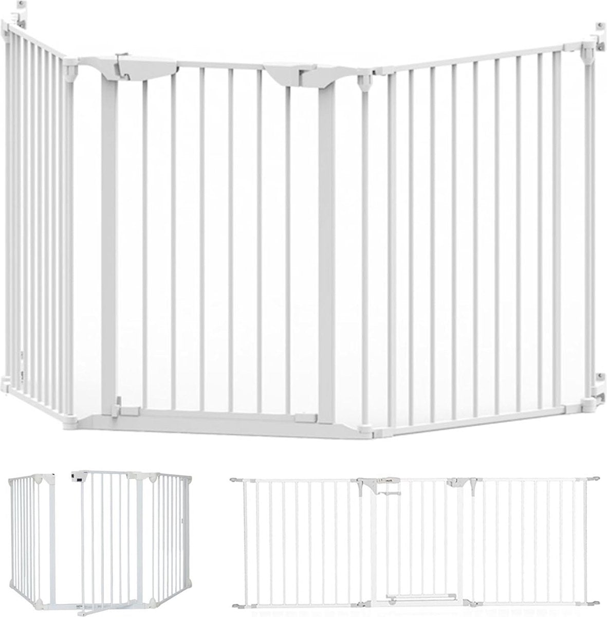 Noma configure gate veiligheidshekje 3 panelen wit | room divider | traphekje | hondenhekje | 64 t m 197,5 cm