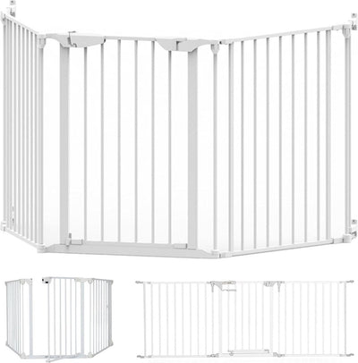 Noma configure gate veiligheidshekje 3 panelen wit | room divider | traphekje | hondenhekje | 64 t m 197,5 cm