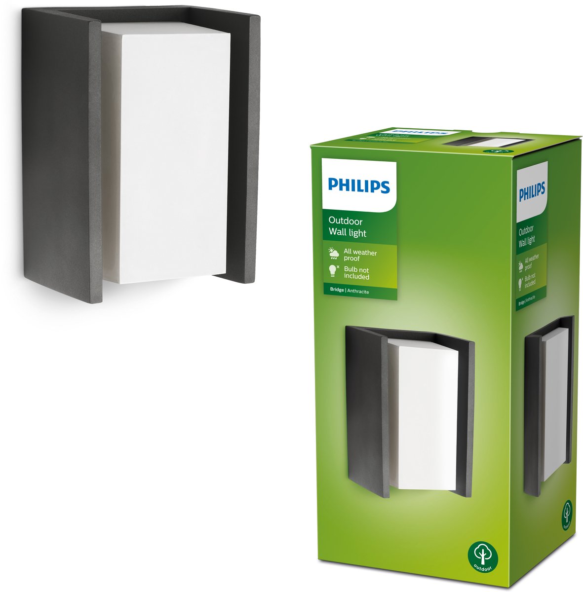 Lampada da parete per esterni Philips LED Philips Bridge - antracite