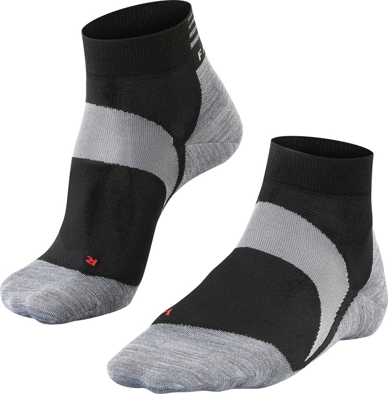Falke bc6 short anti-blaar lyocell functioneel materiaal fietssokken unisex zwart - maat 46-48