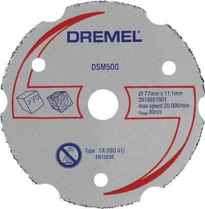 Dremel dsm500 2615s500jb disco da taglio dritto 77 mm 1 pezzo(i) legno duro, legno tenero, compensato, laminato, plastica, gi