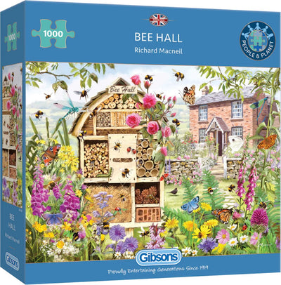 Gibsons - bee hall (door richard macneil) - 1000 stukjes 68×49cm (b×h) - legpuzzel voor volwassenen