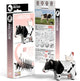 Puzzle 3d eugy - vaca holstein - animales de granja - sostenible - colecciónalos todos - 6 años