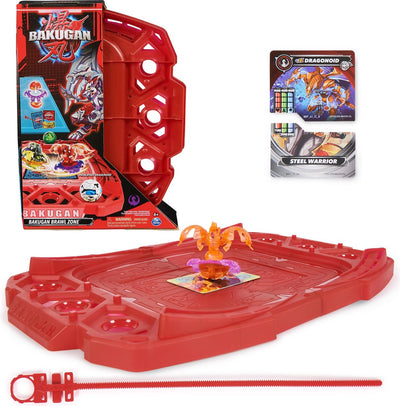 Bakugan - set da gioco compatto Brawl Zone con action figure dragonide con attacco speciale e carte collezionabili - formato da viaggio
