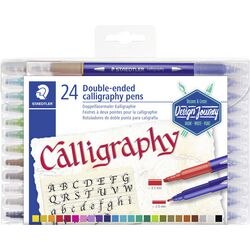 Kaligrafeerpen staedtler 3005 tb24 kleurenassortiment inkt op waterbasis