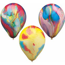 Palloncino papstar tondo in lattice naturale multicolore