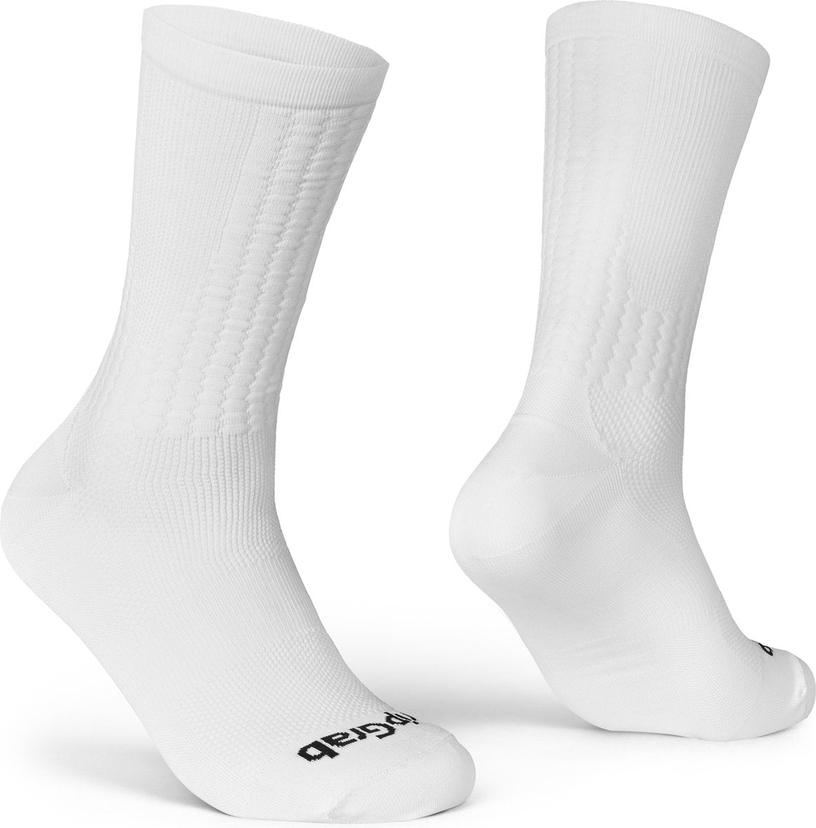 Gripgrab - faststream aero fietssokken hoog performance zomer wielren sokken tijdrijden - unisex - wit - maat l (44-47)