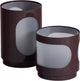 Lanterne Tavo in legno - vetro metallo - marrone - set di 2