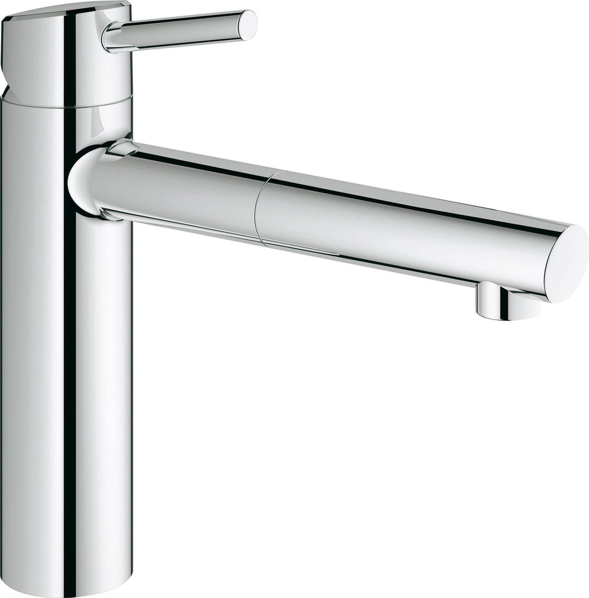 Grohe concetto keukenkraan - medium uitloop - met uittrekbare handdouche - 1 straalstand - chroom