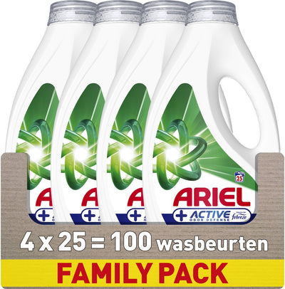 Ariel wasmiddel vloeibaar +actieve geurbescherming - 4 x 25 wasbeurten